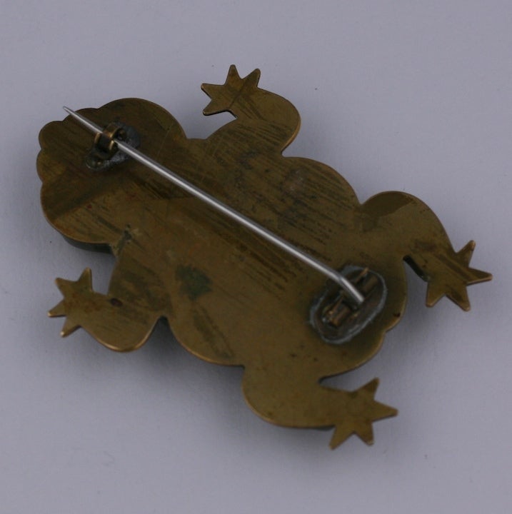 Women's or Men's Art Deco Bakelite Frog Brooch