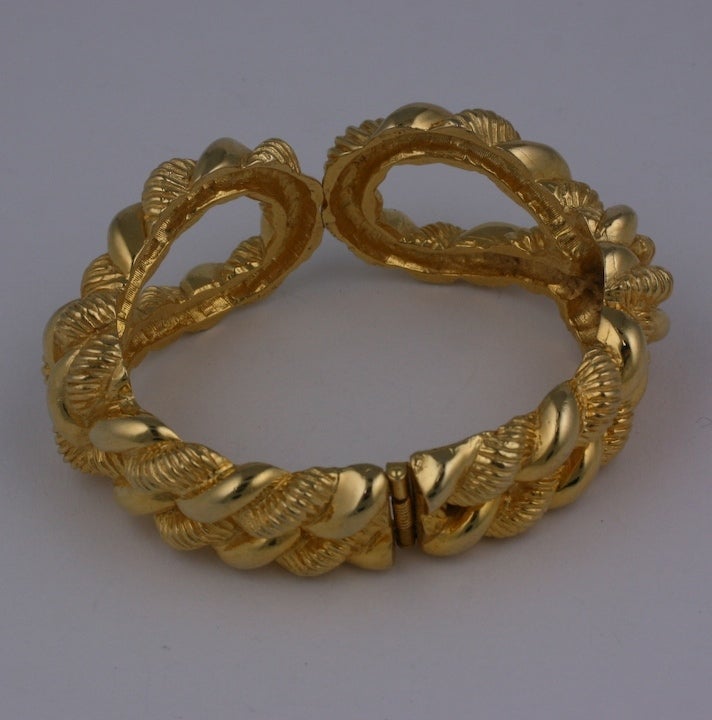 Kenneth Jay Lane Twisted Rope Cuff In Excellent Condition For Sale In New York, NY