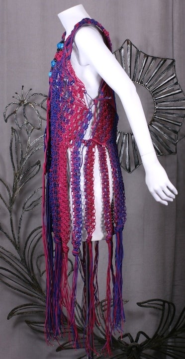 Art to Wear Handcrafted Macrame Tabard In Good Condition For Sale In New York, NY
