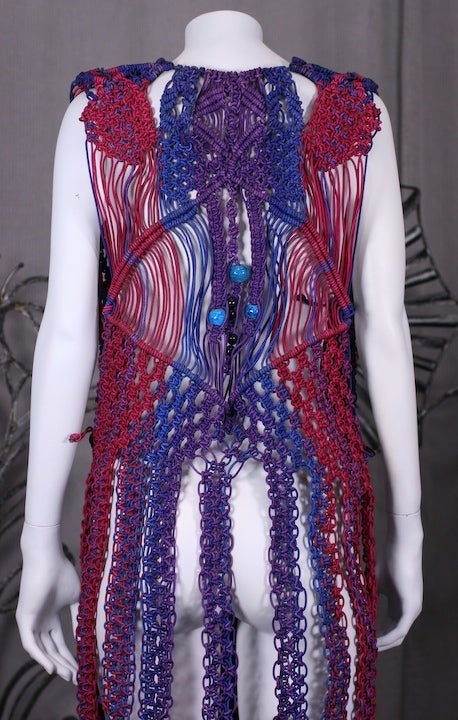Art to Wear Handcrafted Macrame Tabard For Sale 1