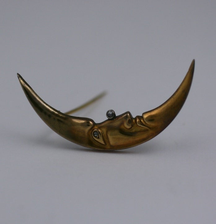 man in the moon brooch