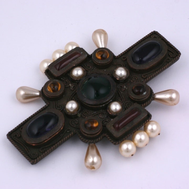 chanel cross brooch
