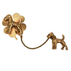 Vintage Lucky Gold Terrier Chatelaine