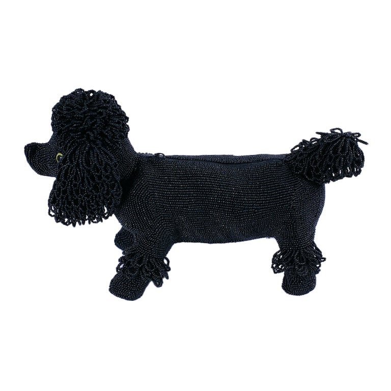 Charming Beaded Poodle Purse