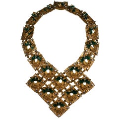 Miriam Haskell Filigree, Glass and Paste Collar