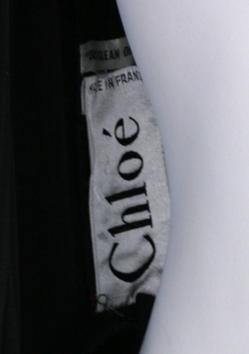 Chloé par Lagerfeld - Robe en crêpe de soie tricolore en vente 3