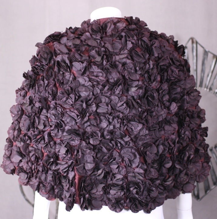 Black Deco Cape of Faded Roses For Sale