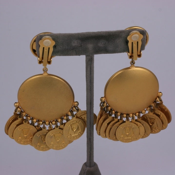 Women's Leather Studded Gypsy Dangle Earrings