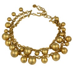Givenchy Gilt Ball Charm Necklace