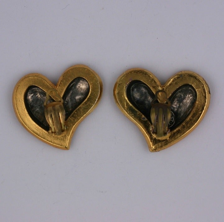huge heart earrings