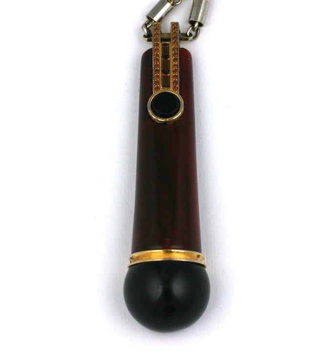 Givenchy Jeweled Bakelite Pendant