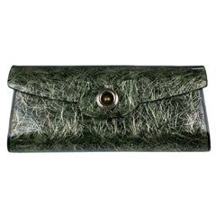 1950's Bakelite Tinsel Shot Seaweed Green Clutch