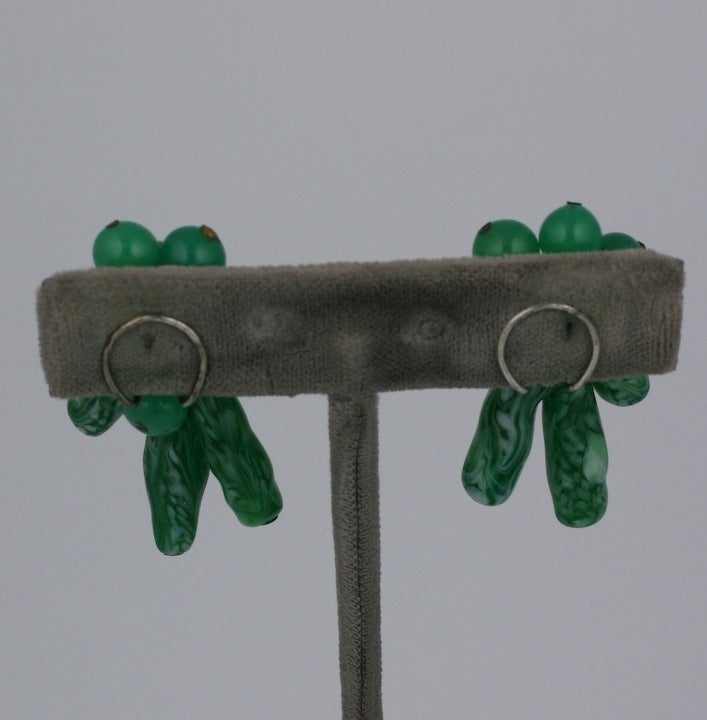 Ohrclips aus Jade von Louis Rousselet Pate de Verre (Kunsthandwerker*in) im Angebot