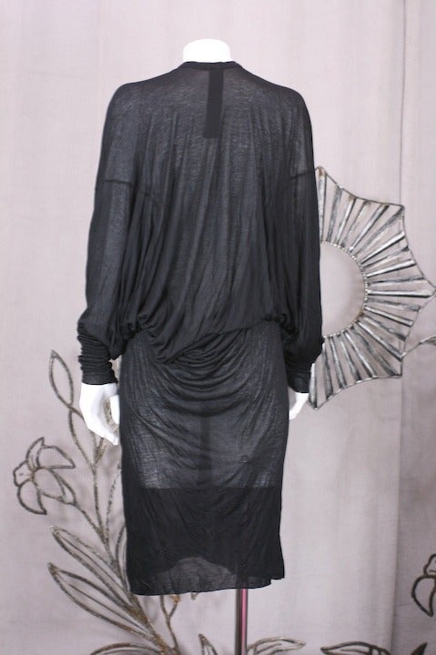 Black Gareth Pugh Back Draped Jersey For Sale