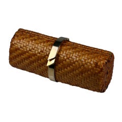 Wicker Tubular Clutch