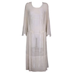 Antique French 1920's Beaded Voile Afternoon Dress