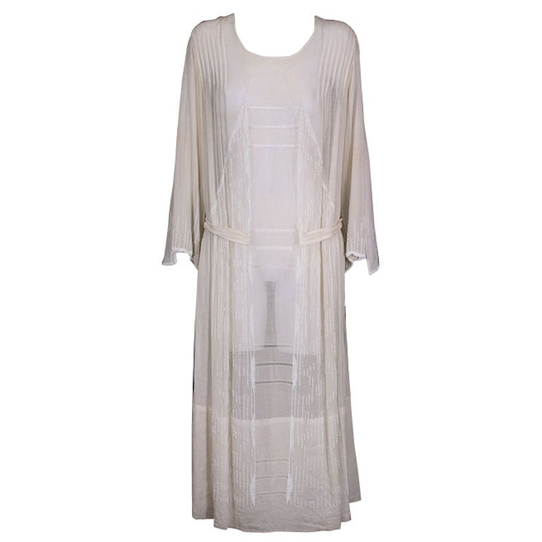 French 1920's Beaded Voile Afternoon Dress For Sale at 1stDibs | 1920s  afternoon dress, voile french