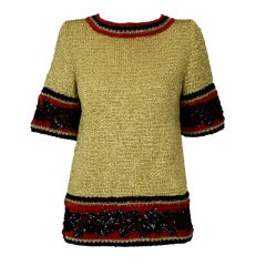 Christian Dior Gold Knit Sweater 11