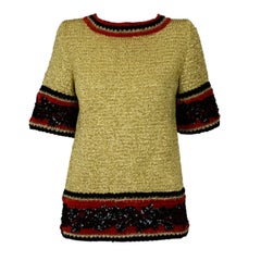 Christian Dior Gold Knit Sweater