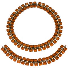 Trifari Retro Topaz Demiparure 8