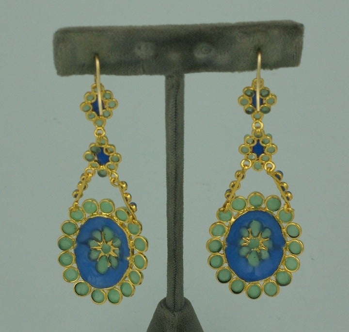 Eugenie Poured Glass Earrings.MWLC In New Condition For Sale In New York, NY