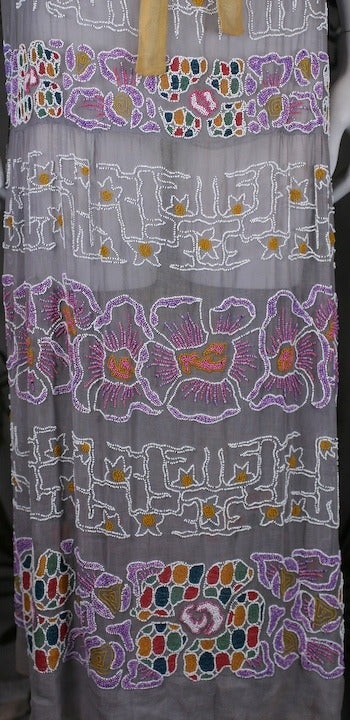 House of Adair - Robe à fleurs en coton brodé en vente 1