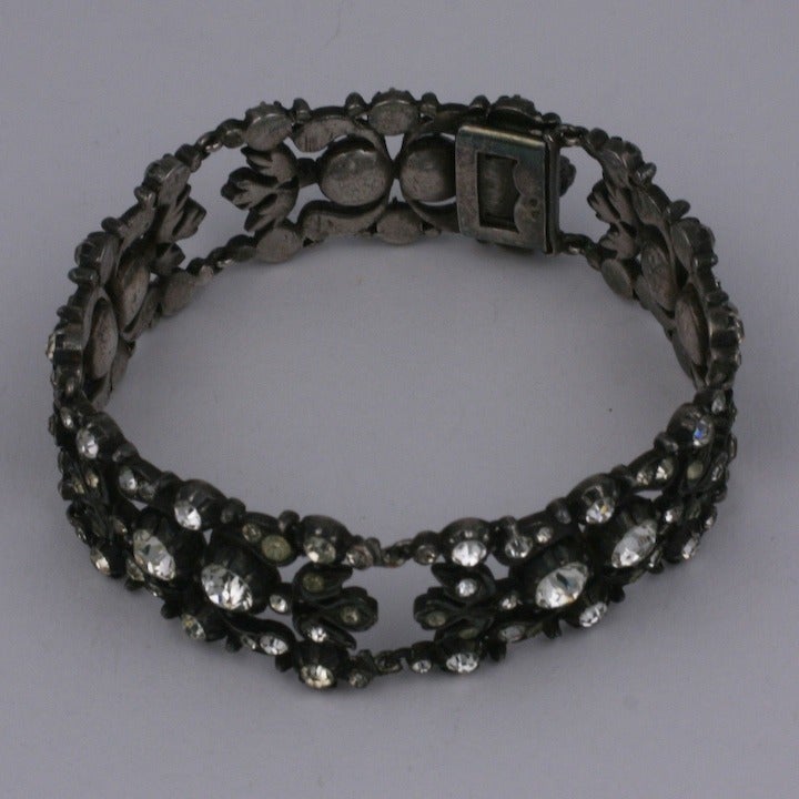 Late Victorian Paste Bracelet In Excellent Condition For Sale In New York, NY