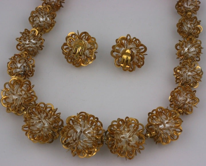 French Pearl and Gilt Parure In Excellent Condition For Sale In New York, NY