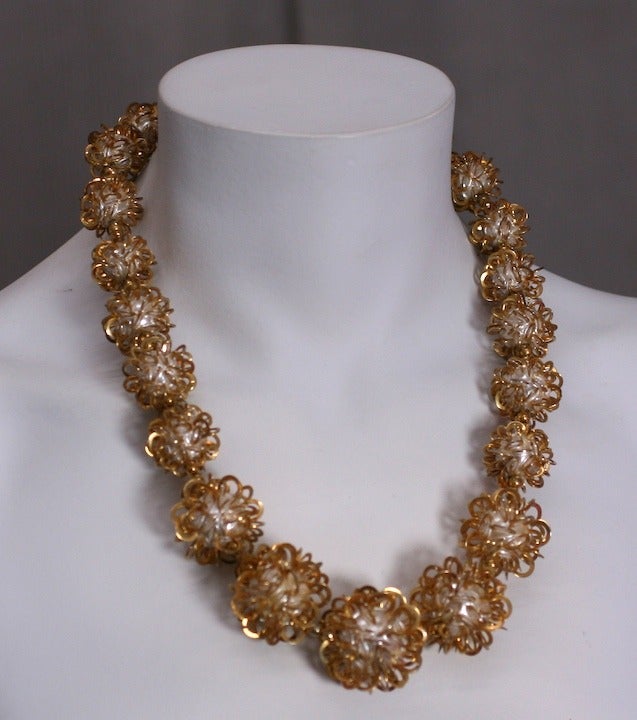 Französische Perle und vergoldete Parure Damen im Angebot