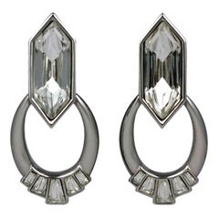 YSL Jeweled Hoop Earrings