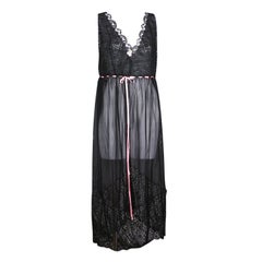 1920's Chiffon and Lace Dip Hem Gown