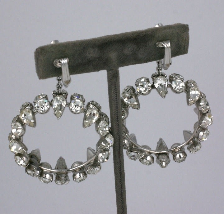 jeweled hoop earrings