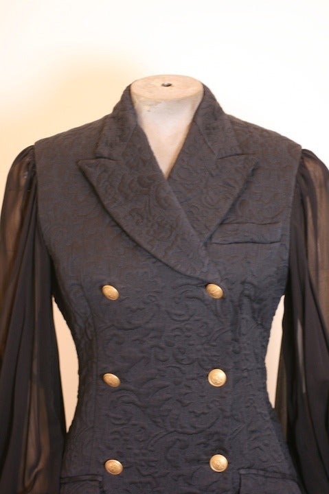 Women's Dolce & Gabbana Matelasse Jacket with Poet Sleeves