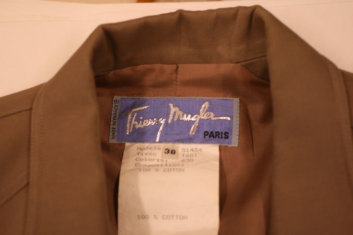 Thierry Mugler Peplum Safari Suit 1