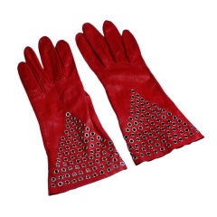 Azzedine Alaia Iconic Red Gauntlets 8