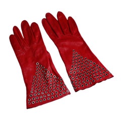 Azzedine Alaia Iconic Red Gauntlets