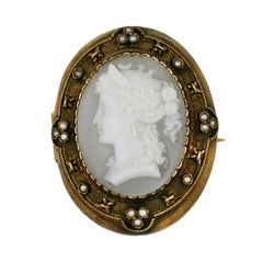 Antique Mid Victorian Shell Cameo