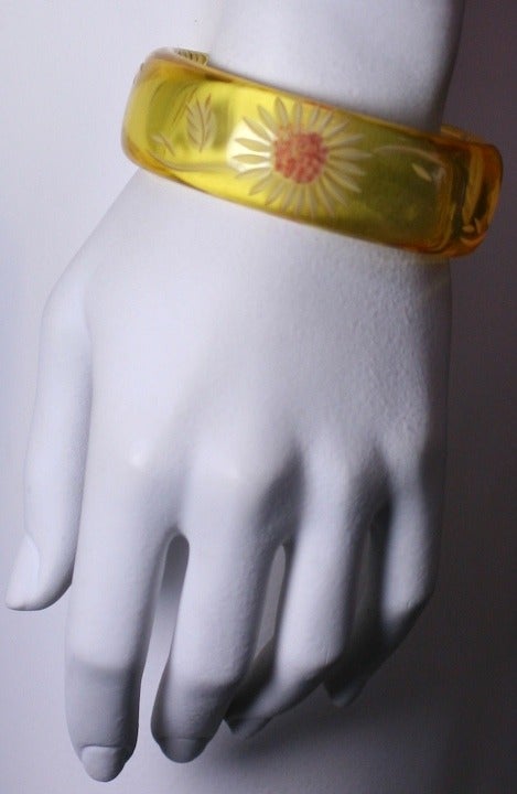 carved bakelite bracelet