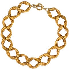 Vintage Twisted Link Chain Necklace