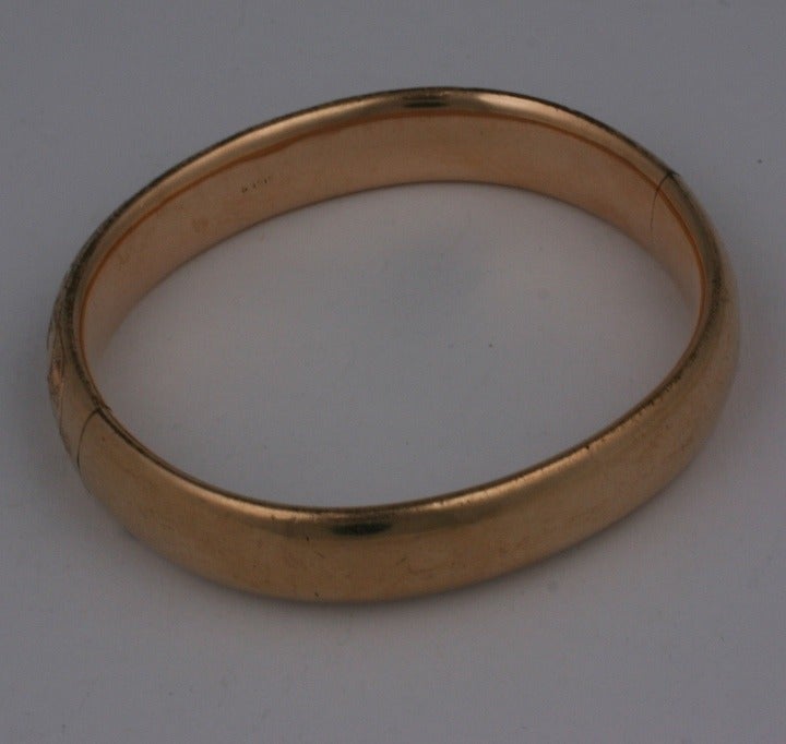 Victorian Gold Filled Etched Bangle 1