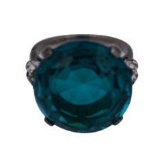 Retro Large Cut Stone Cocktail Ring