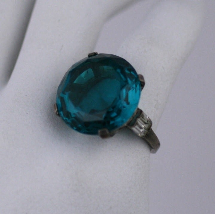Retro Large Cut Stone Cocktail Ring In Excellent Condition In New York, NY