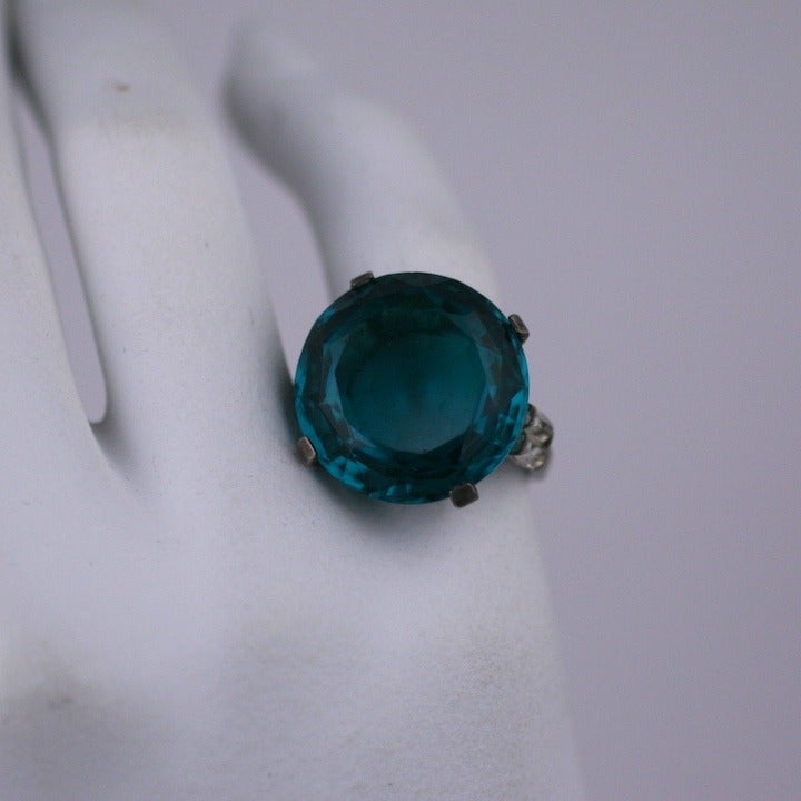 Women's Retro Large Cut Stone Cocktail Ring