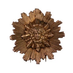 Retro Hermes Apollo 'Sun King' Clip Brooch