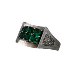 Retro Sterling Cocktail Ring 11