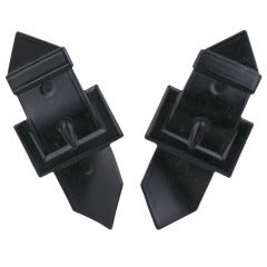 Lacquered French Buckle Earrings
