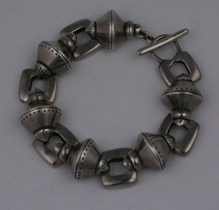 Lisa Jenks Bracelet moderniste en argent sterling Excellent état - En vente à New York, NY