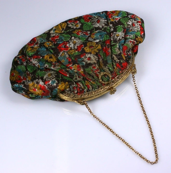 Art Deco Lame Evening Bag In Excellent Condition In New York, NY