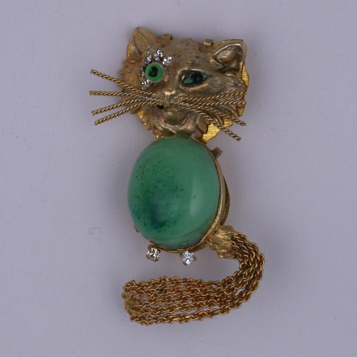 Women's Maison Gripoix Rare Cat Brooch