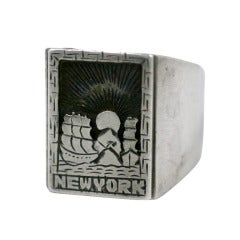 Art Deco "New York" Ring